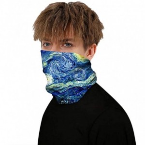 Balaclavas Bandana Face Mask Neck Gaiter- Dust Wind UV Protection Vivid 3D Mouth Cover for Women Men - Starry- Blue - CU197T0...