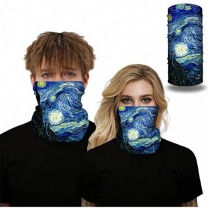 Balaclavas Bandana Face Mask Neck Gaiter- Dust Wind UV Protection Vivid 3D Mouth Cover for Women Men - Starry- Blue - CU197T0...