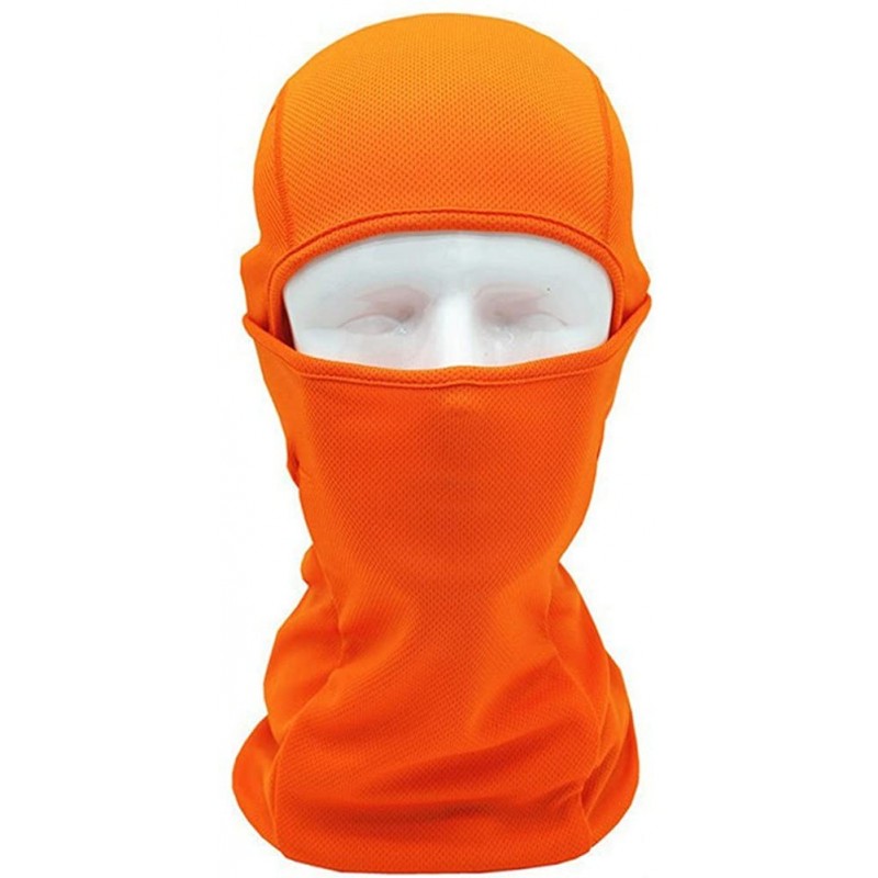 Balaclavas 7in1 Balaclava Face Mask Windproof Neck Warmer Breathable Hood Quick Dry Cycling Headgear - Orange - CR182A063WC $...