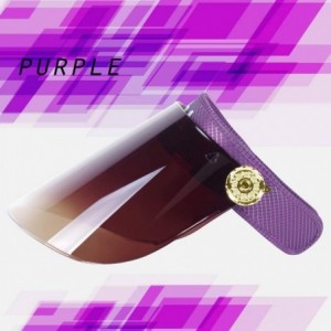 Visors Women Anti-UV Visor Hat UPF40+ Solar Sun Protection Headband Summer Cap - Purple - CD11W3E8Z6T $25.42