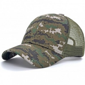 Baseball Caps Profile Baseball Trucker Adjustable Outdoor - Camouflage + Green Grid - CQ184K0OKKS $23.85