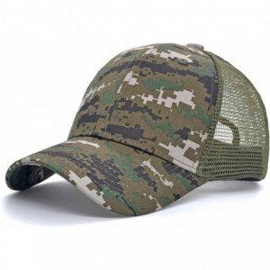 Baseball Caps Profile Baseball Trucker Adjustable Outdoor - Camouflage + Green Grid - CQ184K0OKKS $10.63