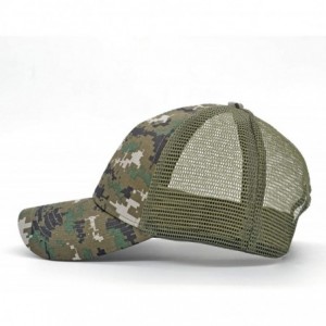 Baseball Caps Profile Baseball Trucker Adjustable Outdoor - Camouflage + Green Grid - CQ184K0OKKS $10.63