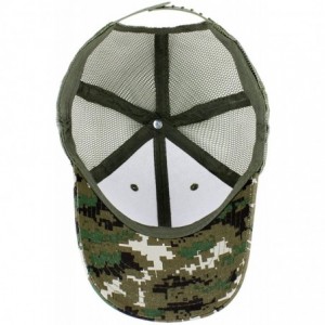 Baseball Caps Profile Baseball Trucker Adjustable Outdoor - Camouflage + Green Grid - CQ184K0OKKS $10.63