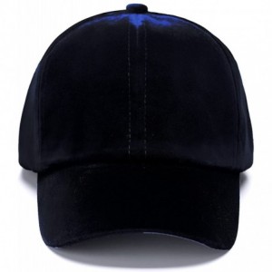 Baseball Caps Unisex Crushed Velvet Basketball Cap Adjustable Sports Hat - Blue - CD17YII2TIL $9.58