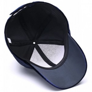 Baseball Caps Unisex Crushed Velvet Basketball Cap Adjustable Sports Hat - Blue - CD17YII2TIL $9.58