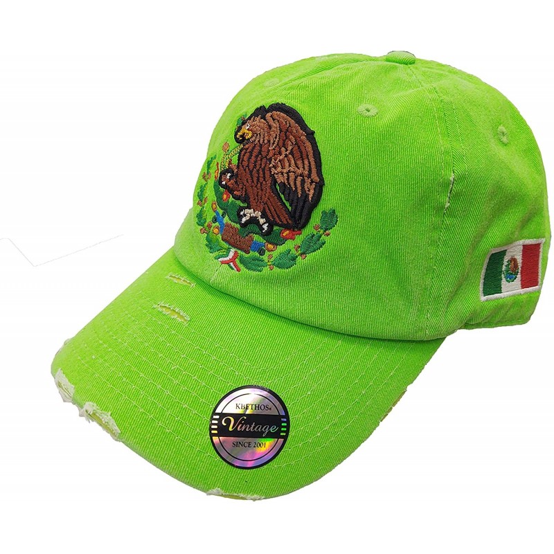 Baseball Caps Mexico Snapback dadhat Flat Panel and Vintage Hats Embroidered Shield and Flag - Green - CO18GXG0U7M $29.95