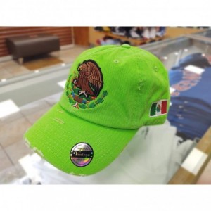 Baseball Caps Mexico Snapback dadhat Flat Panel and Vintage Hats Embroidered Shield and Flag - Green - CO18GXG0U7M $29.95