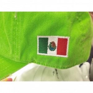 Baseball Caps Mexico Snapback dadhat Flat Panel and Vintage Hats Embroidered Shield and Flag - Green - CO18GXG0U7M $29.95