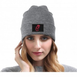 Skullies & Beanies Fine Knit Chick-fil-A-Logo- Beanie Skull Hats Vintage Knit Cap - Gray-44 - C718Q5NELEL $19.55