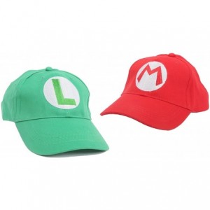 Baseball Caps Super Mario Bros Hat Baseball Caps Anime Cosplay Accessories Cap Red/Green - Red+ Green - CS18X9UREAI $12.04