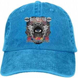 Baseball Caps Mens & Women's Washed Dyed Adjustable Jeans Baseball Cap with Bassnectar Logo - Blue - CG18X827XN4 $23.78