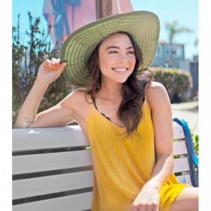 Sun Hats Women's UPF 50+ Sun Protection Summer Floppy Beach Hat - Olive - CG12O3CBC9F $8.81