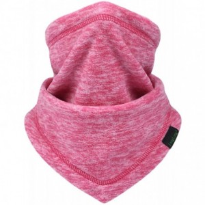 Balaclavas Neck Warmer Gaiter- Winter Thicken Soft Elastic Fleece Skiing Face Scarf Mask - Rose Red - CI18WTQ0XZ7 $9.45