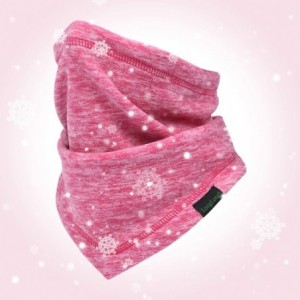 Balaclavas Neck Warmer Gaiter- Winter Thicken Soft Elastic Fleece Skiing Face Scarf Mask - Rose Red - CI18WTQ0XZ7 $9.45