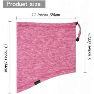 Balaclavas Neck Warmer Gaiter- Winter Thicken Soft Elastic Fleece Skiing Face Scarf Mask - Rose Red - CI18WTQ0XZ7 $9.45