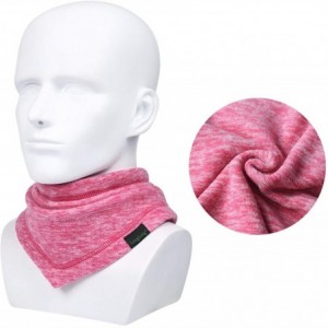 Balaclavas Neck Warmer Gaiter- Winter Thicken Soft Elastic Fleece Skiing Face Scarf Mask - Rose Red - CI18WTQ0XZ7 $9.45