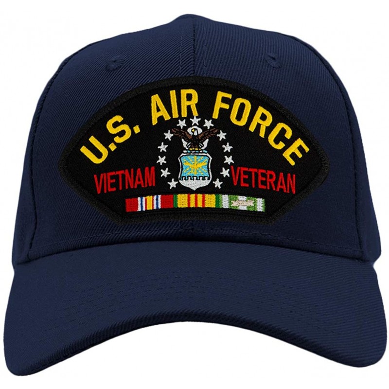 Baseball Caps US Air Force Vietnam Veteran Hat/Ballcap Adjustable-Back One Size Fits Most - Navy Blue - CE18H3WE9DW $26.72