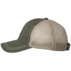 Baseball Caps Women's Monogrammed Trucker Hat - Olive/Stone - CQ12LLR07RD $21.56