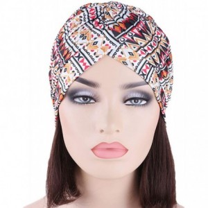 Skullies & Beanies Women Turban Hat Hair Wrap African Jersey Magic Headband Turbans Headwrap Bohemian Boho Chemo Cap - Triang...