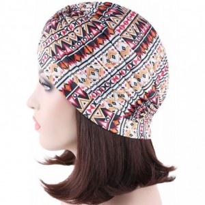 Skullies & Beanies Women Turban Hat Hair Wrap African Jersey Magic Headband Turbans Headwrap Bohemian Boho Chemo Cap - Triang...
