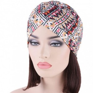 Skullies & Beanies Women Turban Hat Hair Wrap African Jersey Magic Headband Turbans Headwrap Bohemian Boho Chemo Cap - Triang...