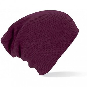 Skullies & Beanies Unisex Adult Slouch Beanie One Size Burgundy One Size - CH11C8QJ061 $11.17