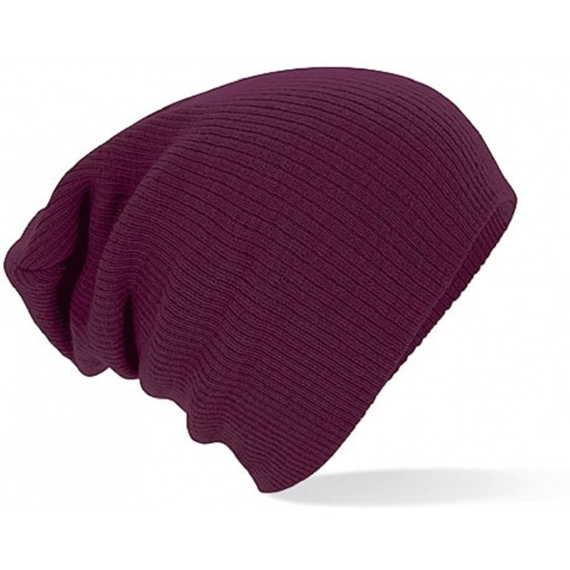 Skullies & Beanies Unisex Adult Slouch Beanie One Size Burgundy One Size - CH11C8QJ061 $11.17