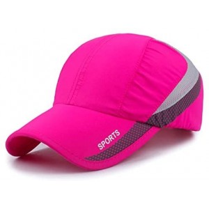 Baseball Caps Quick Drying Sport Baseball Cap Unisex Lightweight Running Hat Outdoor Mesh UV Protection Sun Hat - 1-rose - CI...