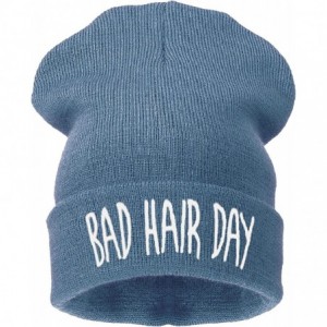 Skullies & Beanies Beanie Hat Women Men Winter Warm Black Bad Hair Day Oversized - Bad Hair Day Gray White - CK11HM7V6HR $23.23