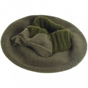 Berets Women's French Beret - 100% Wool Cloche Hat - Beret Beanie for Winter C020 - Hy022-green - C4186X09IWM $15.64