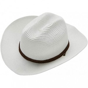 Cowboy Hats Cowboy Fedora Summer Western Costume - A2-white - C918R0Z5K9E $48.78