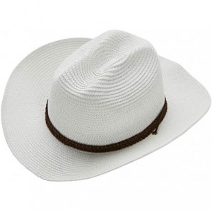 Cowboy Hats Cowboy Fedora Summer Western Costume - A2-white - C918R0Z5K9E $24.39