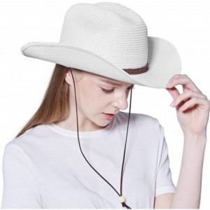 Cowboy Hats Cowboy Fedora Summer Western Costume - A2-white - C918R0Z5K9E $46.95
