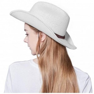 Cowboy Hats Cowboy Fedora Summer Western Costume - A2-white - C918R0Z5K9E $24.39