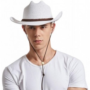 Cowboy Hats Cowboy Fedora Summer Western Costume - A2-white - C918R0Z5K9E $24.39