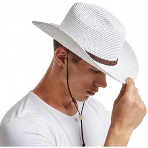 Cowboy Hats Cowboy Fedora Summer Western Costume - A2-white - C918R0Z5K9E $24.39