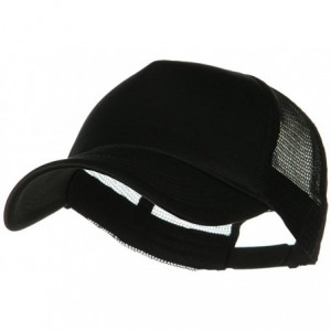 Baseball Caps Big Foam Mesh Truck Cap - Black - CL1166WG7NH $16.68