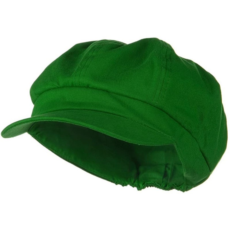 Newsboy Caps Cotton Elastic Newsboy Cap - Lime - CY116F1DTUX $15.40