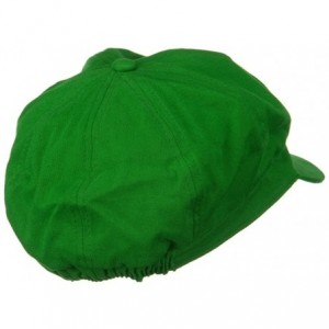 Newsboy Caps Cotton Elastic Newsboy Cap - Lime - CY116F1DTUX $15.40