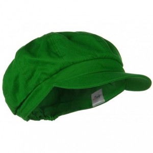 Newsboy Caps Cotton Elastic Newsboy Cap - Lime - CY116F1DTUX $15.40