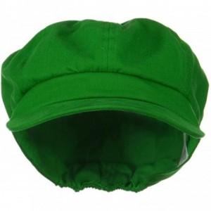 Newsboy Caps Cotton Elastic Newsboy Cap - Lime - CY116F1DTUX $15.40