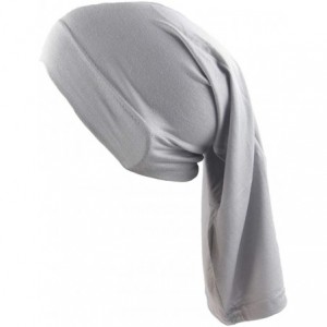 Skullies & Beanies Headscarf Women's Muslim Stretch Turban Hat Chemo Cap Hair Loss Head Scarf Wrap Hijib Cap - Gray - C018RMY...