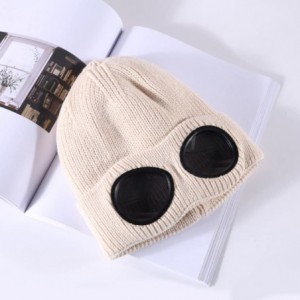 Skullies & Beanies Unisex Wool Knitted Goggles Beanie- Warm Winter Hat Outdoor Sports Cap Fashion Indoor Leisure Snow Cold Pr...