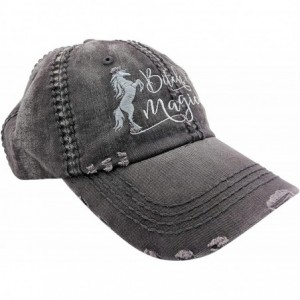 Baseball Caps Women's- Customizable- Unicorn- Bitch I'm Magical- Embroidered Baseball Cap - Grey/Customized - CJ18CQ03YK7 $23.62