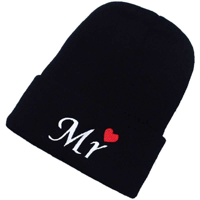 Skullies & Beanies Men's Winter ski Cap Knitting Skull hat - Mr Black - CH187T7MQ0W $15.91