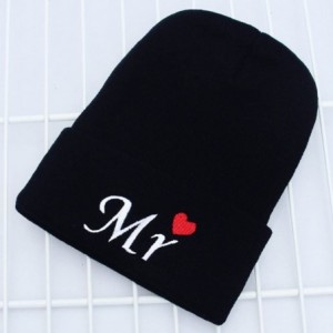 Skullies & Beanies Men's Winter ski Cap Knitting Skull hat - Mr Black - CH187T7MQ0W $15.91