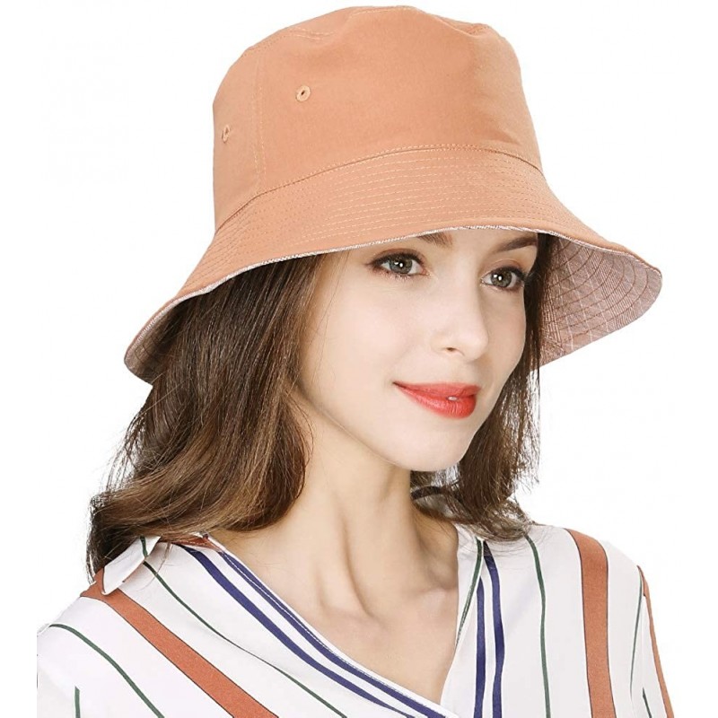 Sun Hats Packable Bucket for Women Men with String Sun Hat SPF 50 Fishing Summer Beach Travel Cap 56-60cm - Caramel_00302 - C...