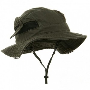 Sun Hats Canvas Fisherman Hat-Olive - CB11IZND2ER $34.24