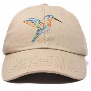 Baseball Caps Hummingbird Hat Baseball Cap Mom Nature Wildlife Birdwatcher Gift - Khaki - CL18SN07IQH $10.84